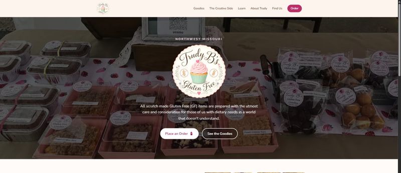 Trudy B's Gluten Free website homepage