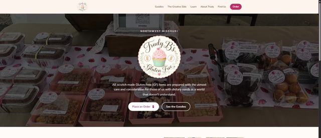 Trudy B's Gluten Free website homepage